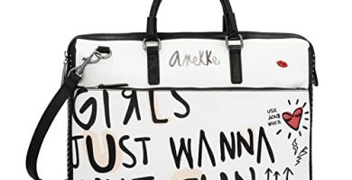 Anekke | Portadocumentos blanco Energy Fun & Music | Accesorios y Complementos para Mujer | Bolsos Mujer Medidas 41/30/7cm