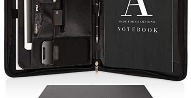 AZORIS PREMIUM® Carpeta de Conferencias A4 Premium con doble cremallera y compartimento de 11 pulgadas para la tableta, IPad Portadocumentos profesional de PU-cuero para hombres y mujeres