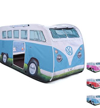 Board Masters VW Collection - Volkswagen Furgoneta Hippie Bus T1 Van Tienda de campaña Pop up para niños (Azul & Blanco)
