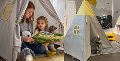 Bricoloco Tienda Infantil Apache niños y niñas. Tienda Tipi de campaña India Juguete Infantil Juegos de Aventuras