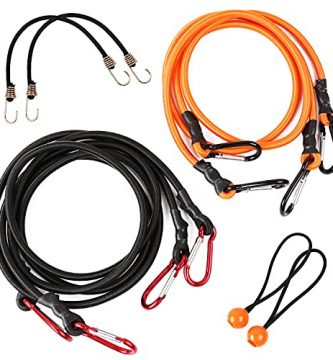 BRIMIX 8 Piezas pulpos elásticos de Goma con mosquetón, Cuerdas elásticas con Bolas y Gancho para Lonas, Equipaje, baca, Tienda de campaña, Camping, Transporte Coche Moto