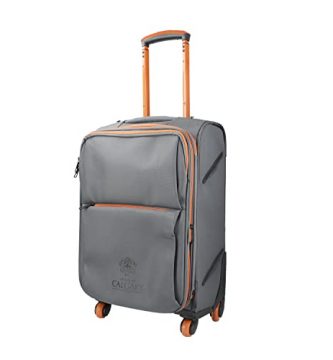 Calgary Loyalty Maleta de Cabina Tipo Troley, semirrígida de Tela, 4 Ruedas con Giro 360º, Asas metálicas reforzadas, Cremallera Extensible, Cierre de Seguridad, 50.5x34x17cm.