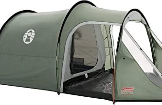 Coleman Coastline 3 Plus Tienda de 3 plazas de campaña de túnel Ligera para Camping o Trekking y Senderismo con Porche, Impermeable hasta 3000 mm de Columna de Agua, Verde, 3 Personas