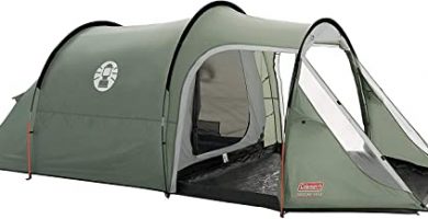 Coleman Coastline 3 Plus Tienda de 3 plazas de campaña de túnel Ligera para Camping o Trekking y Senderismo con Porche, Impermeable hasta 3000 mm de Columna de Agua, Verde, 3 Personas