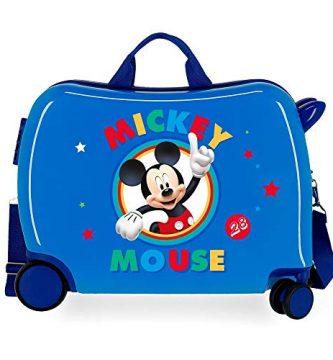 Disney Circle Mickey Maleta Infantil Azul 50x38x20 cms Rígida ABS Cierre combinación 34L 2,1Kgs 4 Ruedas Equipaje de Mano
