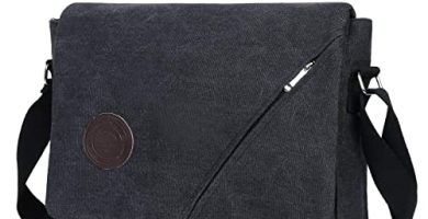 Eshow Bolsos Bandolera a Hombro Tela de Lona para Hombres Mensajero para Ordenador Portátil