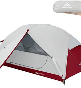 Forceatt Tienda de Campaña 2 Personas 100% Impermeable, Ventilación Doble Capa Peso Ligero Acampar Tienda, Fácil de Instalar, Ideal para Practicar Senderismo y Actividades al Aire Libre.