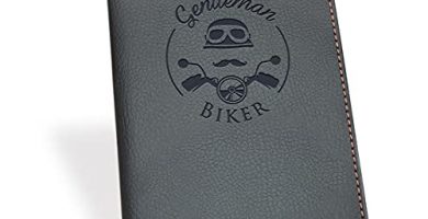 Funda para Permiso de Circulation Coche Cartera Polipiel para Documentos del Moto - Titular de Tarjeta - Gentlemen Biker