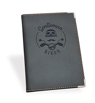 Funda para Permiso de Circulation Coche Cartera Polipiel para Documentos del Moto - Titular de Tarjeta - Gentlemen Biker