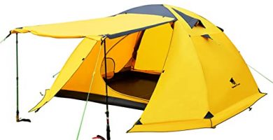 GEERTOP 4-Person 4-Season Large Family Impermeable Tienda de Mochilero Ligero para Acampar Senderismo Escalada de Viaje - Fácil Configuración