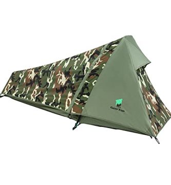 GEERTOP Tienda de Campaña Ligera con Varillas de Aluminio - 213 x 101 x 91cm (1,5 kg) - 1 Persona 3 a 4 Estaciones para Acampar al Aire Libre