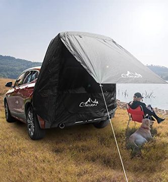 GJCrafts Carpa de Maletero para Coche, Impermeable A Prueba de Viento Anti Mosquito Anti-UV Refugio del Sol del toldo del Coche para Acampar al Aire Libre,SUV