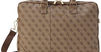 Guess 4G Uptown Computer Bag - Maletín para Ordenador portátil de 15", Color marrón