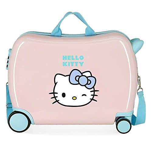 Hello Kitty Wink Maleta Infantil Azul 50x39x20 cms Rígida ABS Cierre de combinación lateral 34L 1,8 kgs 4 Ruedas Equipaje de Mano