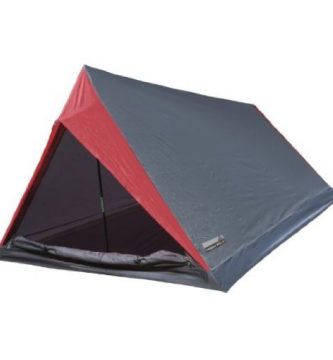 High Peak Minilite - Tienda de campaña para dos personas, tamaño 200x120/100x90/60, color gris/red