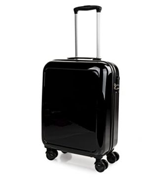 ITACA - Maletas de Viaje Cabina - Maleta Cabina 55x40x20 - Maletas de Cabina 4 Ruedas - Maleta Pequeña Maleta de Cabina de Marca. Trolley Cabina de Mano. Maletas Viaje con Candado de Combinació, Negro