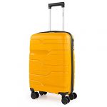 Maleta de Cabina Marca ITACA - Maletas de Viaje Cabina - Maleta Cabina 55x40x20 Maletas de Cabina con 4 Ruedas - Maleta Pequeña Maleta de Cabina de Marca. Trolley Cabina de Mano. Maletas Viaje con Candado de, Color Amarillo