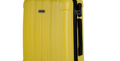 ITACA - Maletas de Viaje Cabina - Maletas de Cabina con 4 Ruedas - Maletas de Viaje Pequeñas Ligeras. Trolley Cabina Equipaje de Mano. Maleta Cabina con Candado de Combinación 771150, Amarillo
