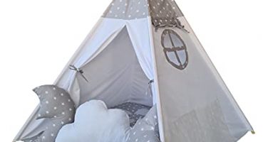 Izabell Tipi - Tienda de campaña para niños, para interior y exterior, juguete indio, con ventana y accesorios