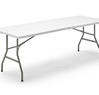 KG KITGARDEN - Mesa Plegable Multifuncional, 200x74x74cm, Blanco, Folding 200