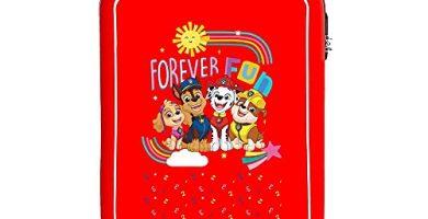 La Patrulla Canina Forever Fun Maleta de Cabina Rojo 38x55x20 cms Rígida ABS Cierre combinación Lateral 34 kgs Ruedas Equipaje Mano