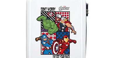 Marvel Los Vengadores All Avengers Maleta de cabina Multicolor 34x55x20 cms Rígida ABS Cierre combinación 32L 2,6Kgs 4 Ruedas dobles Equipaje de Mano