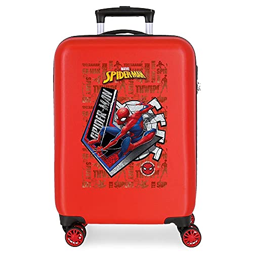 Marvel Spiderman Great Power Maleta de Cabina Rojo 38x55x20 cms Rígida ABS Cierre de combinación Lateral 34 2 kgs 4 Ruedas Dobles Equipaje de Mano