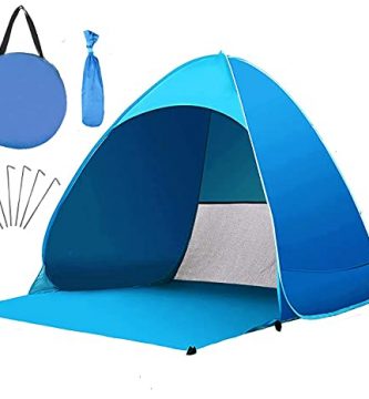Miconi Pop Up Tienda de Playa para 1-3 Personas Anti-UV Protección Solar UPF 50+ Tienda de Playa Portátil para Playa,Jardín, Camping, Viajes, Pesca, Picnic y Deportes al Aire Libre (165*150*110) cm