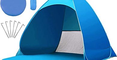 Miconi Pop Up Tienda de Playa para 1-3 Personas Anti-UV Protección Solar UPF 50+ Tienda de Playa Portátil para Playa,Jardín, Camping, Viajes, Pesca, Picnic y Deportes al Aire Libre (165*150*110) cm