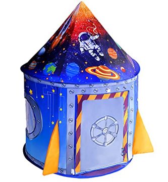NiceCastle Tienda Campaña Infantil, Casitas Infantiles Tela Jardin Cohete Astronauta Espacial Tipi Infantil, Carpa Bebes Castillo de Interior y Exterior Casa Juego Regalo Juguetes para Niños y Niñas