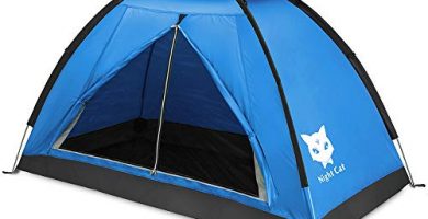 Night Cat Tienda de mochilero Impermeable Ligero 1 Hombre Persona Fácil de configurar Tienda Individual para Senderismo Camping