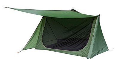 OneTigris Tienda de Campaña para 1-2 Personas Bungalow Backwoods 2,0 Tienda 4 Estaciones Ideal para Camping, Bushcraft, Mochileros (Verde OD)