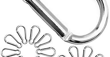 Outdoor Saxx® - 20 mini mosquetones de aluminio plateados para viajes, camping, senderismo, camping, para fijación de equipo en mochila, cinturón, tienda de campaña, canoa, 4,5 cm, 20 unidades.