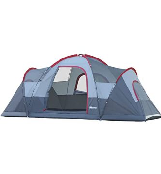 Outsunny Tienda de Campaña Familiar Grande con Bolsa de Transporte y Gancho para Luz de Camping 455x230x180 cm