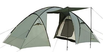 Outsunny Tienda de Campaña para 3-4 Personas Impermeable 2000mm Tienda Iglú Familiar Portátil con 2 Puertas para Camping Senderismo Acampada 480x220x190 cm Verde