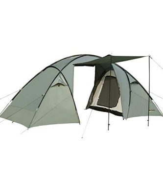 Outsunny Tienda de Campaña para 3-4 Personas Impermeable 2000mm Tienda Iglú Familiar Portátil con 2 Puertas para Camping Senderismo Acampada 480x220x190 cm Verde