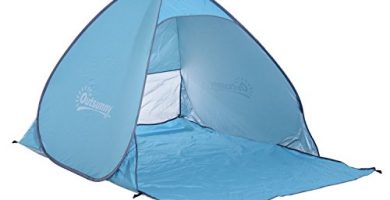 Outsunny Tienda de Campaña Pop-Up Instantánea y Portátil con Ventanas Tipo Refugio para Playa Picnic y Camping con Protección Solar UV (Azul)