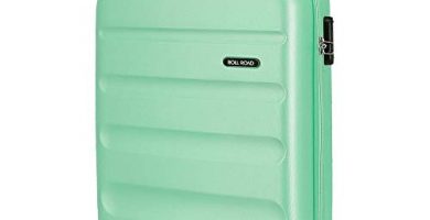 Roll Road Flex Maleta de Cabina Verde 38x55x20 cms Rígida ABS Cierre combinación 35L 2,5Kgs 4 Ruedas Equipaje de Mano