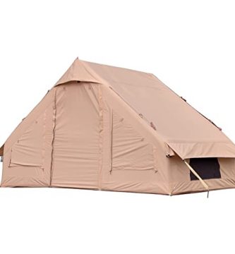 ROSG Tienda de campaña Inflable, 5-8 Personas Espacio Grande Tela Oxford Impermeable Fácil instalación Tienda instantánea, sin Poste de Tienda Tienda Familiar instantánea para Senderismo y montañ