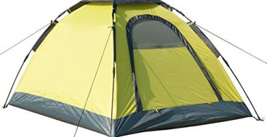 Semoo - Tienda de campaña fácil de montar en 1 solo minuto - tienda de familia - 2-personas - Amarillo/Verde