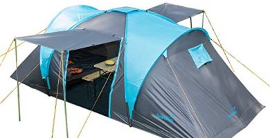 Skandika Hammerfest 4 Personas - Tienda de campaña Familiar - cúpula - Dos dormitorios- mosquiteras (sin Suelo Cosido)