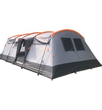 Skandika Hurricane - 12 Personas - Tienda de campaña Familiar - túnel - mosquiteras - 700 x 405 cm (con Suelo Cosido)