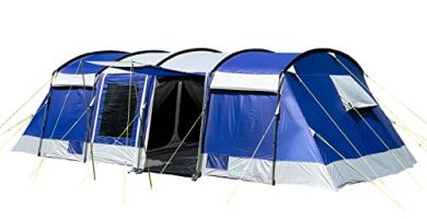 skandika Montana - 8 Personas - Tienda campaña Familiar - túnel - 700x310 cm - mosquiteras (Azul)