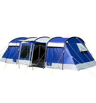 skandika Montana - 8 Personas - Tienda campaña Familiar - túnel - 700x310 cm - mosquiteras (Azul)