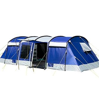 skandika Montana Sleeper - Tienda de campaña Familiar para 8-10 Personas - cabinas oscuras para Dormir - Columna de Agua de 5.000 mm (Sleeper 10 pers.)