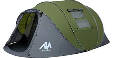 Tienda de campaña para 4 – 6 Personas/Hombre, para Acampar instantáneamente [5 Ventanas] Impermeable de Doble Capa para 4 Estaciones, Refugio Grande Familiar para mochilero,Picnic al Aire Libre
