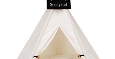 Vinnykud Tienda de Campaña para Mascotas Lienda de Campaña para Perro o Mascota Extraíble y Lavable Plegable con Colchón Cama para Mascotas